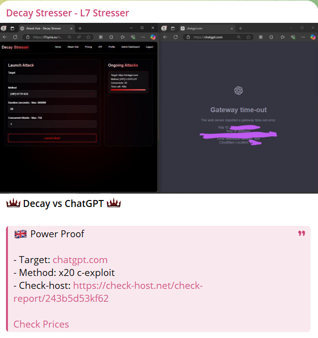 Decay Stresser-L7 Stresser针对ChatGPT网站