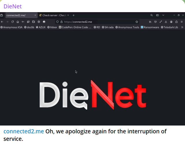 DieNet瞄准Connected2.me网站