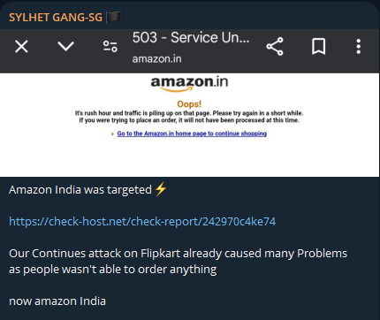 SYLHET GANG-SG瞄准Amazon India网站