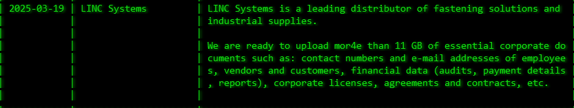 LINC Systems成为Akira勒索软件的受害者