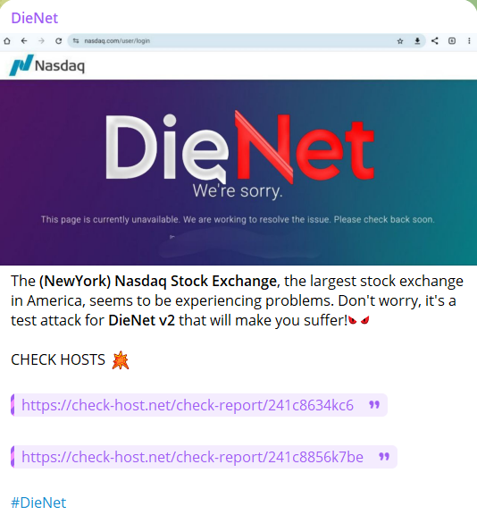 DieNet瞄准Inc.纳斯达克网站