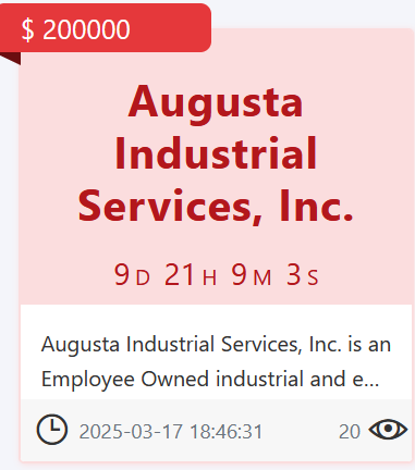 INC.Augusta Industrial Services成为MEDUSA勒索软件的受害者