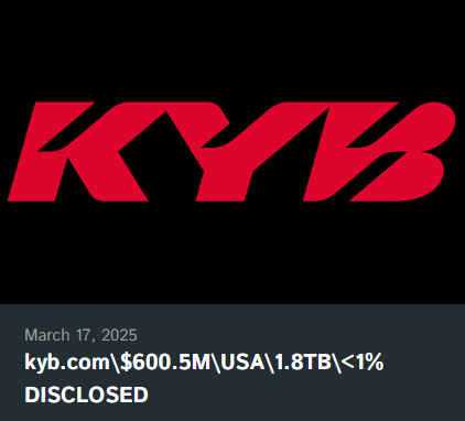 KYB Americas成为Cactus勒索软件的受害者