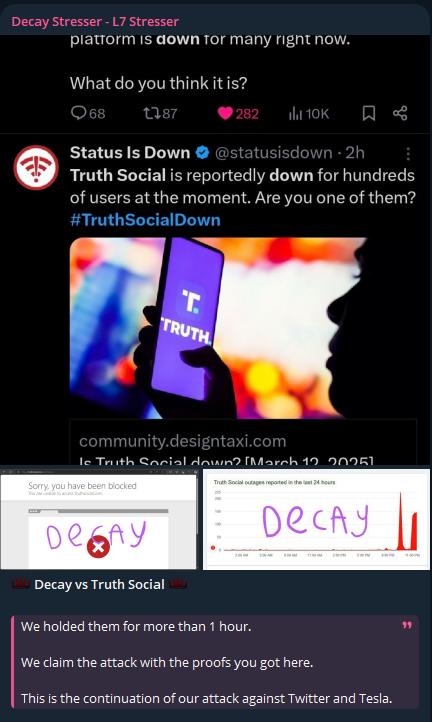 Decay Stresser-L7 Stresser针对Truth Social网站