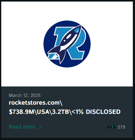 Rocket成为Cactus勒索软件的受害者