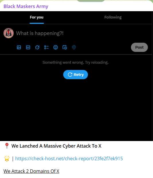 BlackMaskers Army瞄准X Corp网站