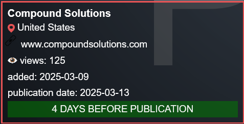 Compound Solutions，Inc victim落入PLAY勒索软件手中