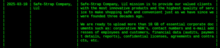 Safe-Strap有限责任公司成为Akira勒索软件的受害者