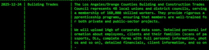 LA/OC Building Trades将victim降至Akira勒索软件