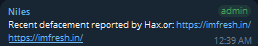 Hax.or targets the website of imfresh