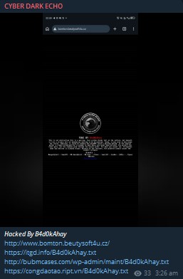 CYBER DARK ECHO targets the website of Institute of Posts and Telecommunications Science and Technology
