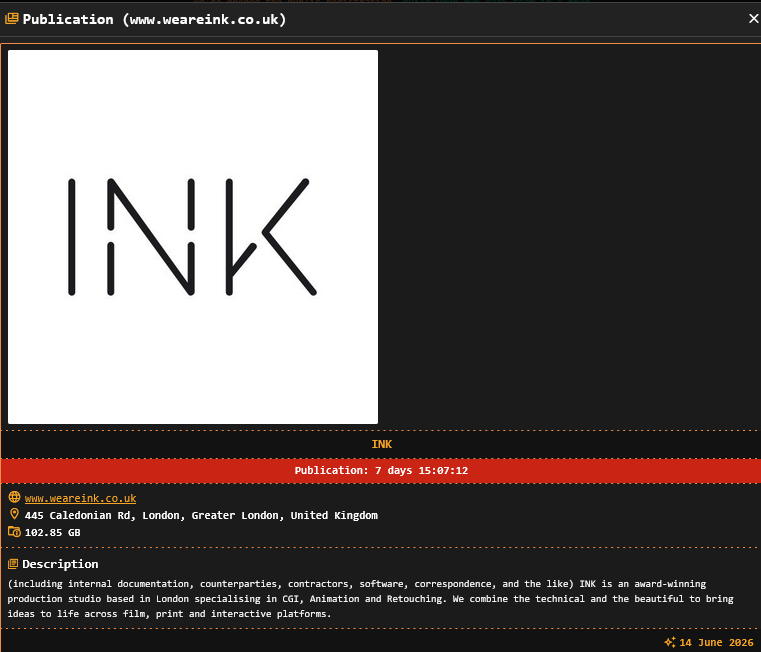 INK falls victim to DragonForce ransomware