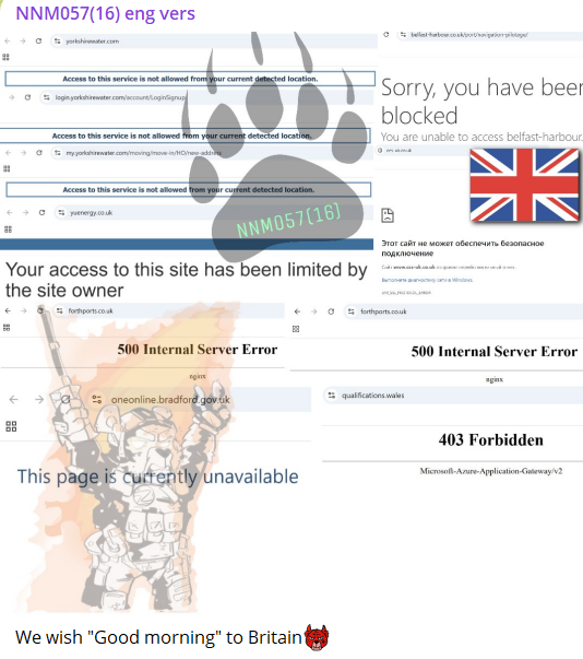 NoName targets the website of Belfast Harbour