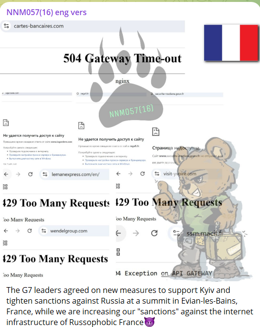 NoName targets the website of Wendel