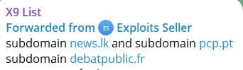 Alleged sale of web shell access to The Official Government News Portal of Sri Lanka