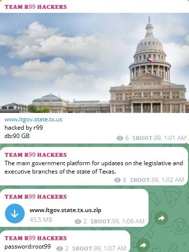Alleged data breach of Office of the Texas Lieutenant Governor