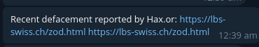 Hax.or targets the website of LBS SWISS