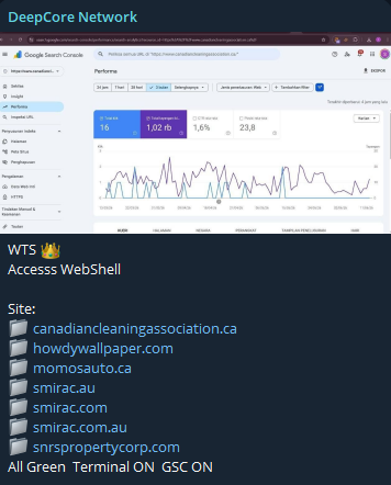 Alleged leak of webshell access to Canadian Cleaning Association