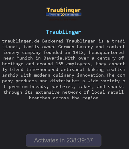 Bäckerei Traublinger GmbH falls victim to The Gentlemen ransomware