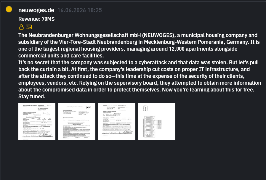 NEUWOGES falls victim to INC RANSOM ransomware