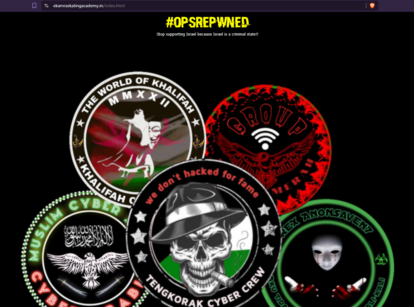 #OpsRePwned targets the website of Ekamra Skating Academy (ESA)