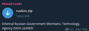 Alleged leak of Russian Government