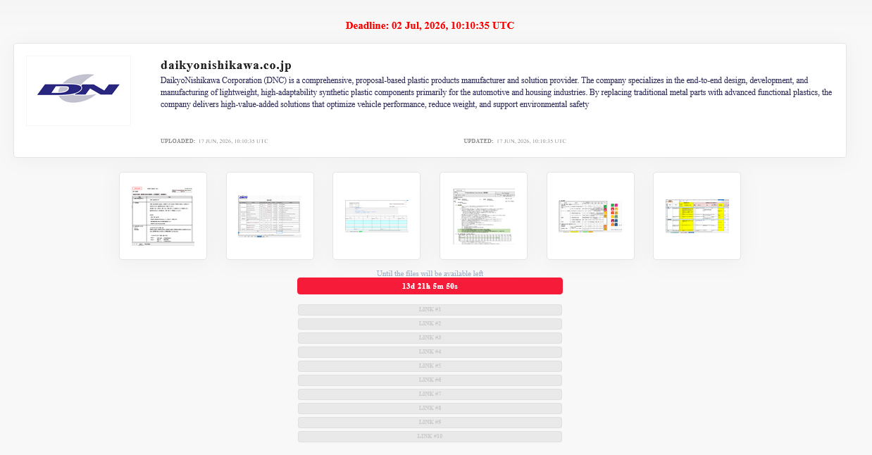 Daikyou Nishikawa Co., Ltd. falls victim to LOCKBIT 5.0 Ransomware