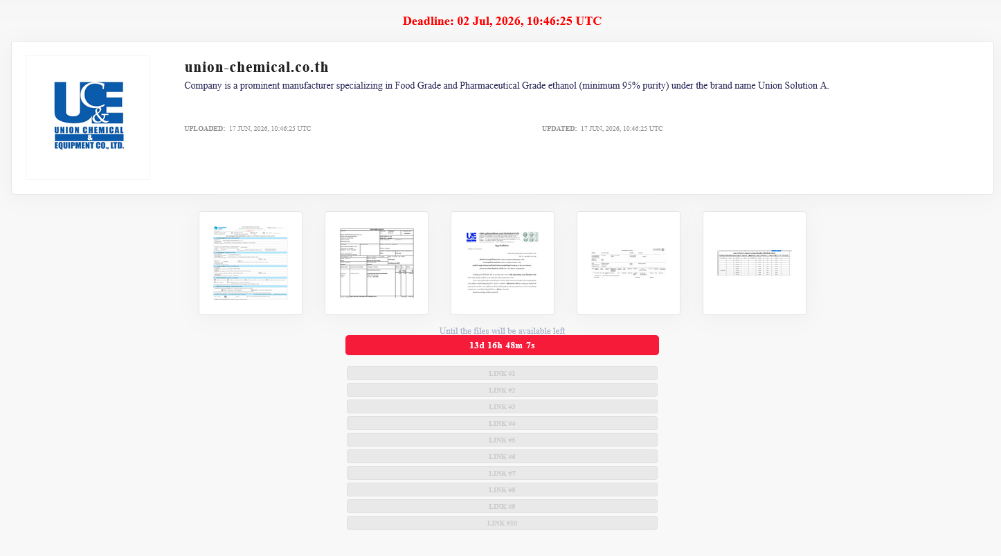 Union Chemical & Equipment Co., Ltd falls victim to LOCKBIT 5.0 Ransomware