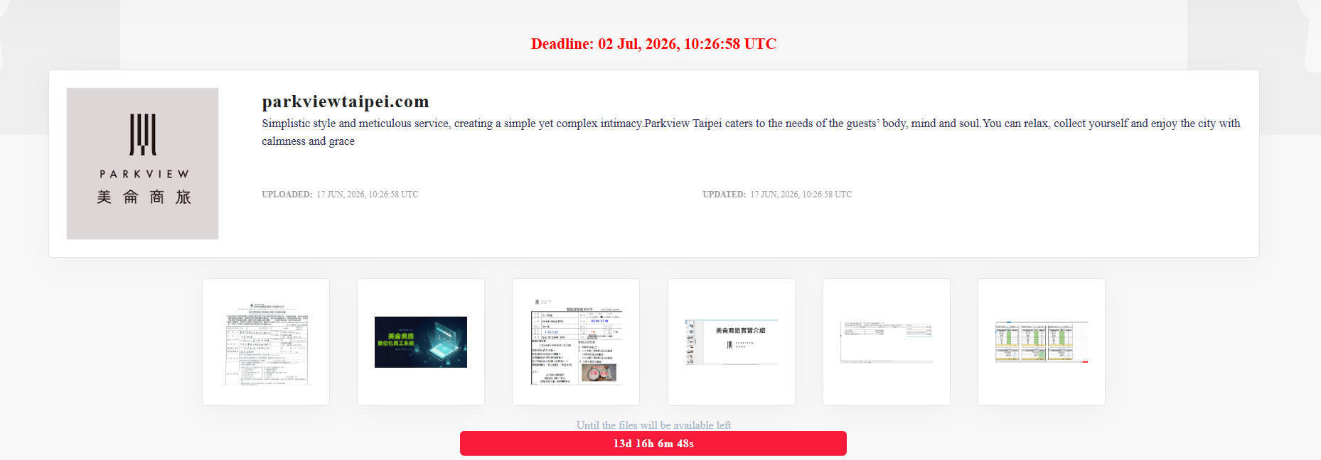 Parkview Taipei falls victim to LOCKBIT 5.0 Ransomware