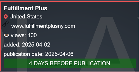 Fulfillment Plus和Inc.成为PLAY勒索软件的受害者