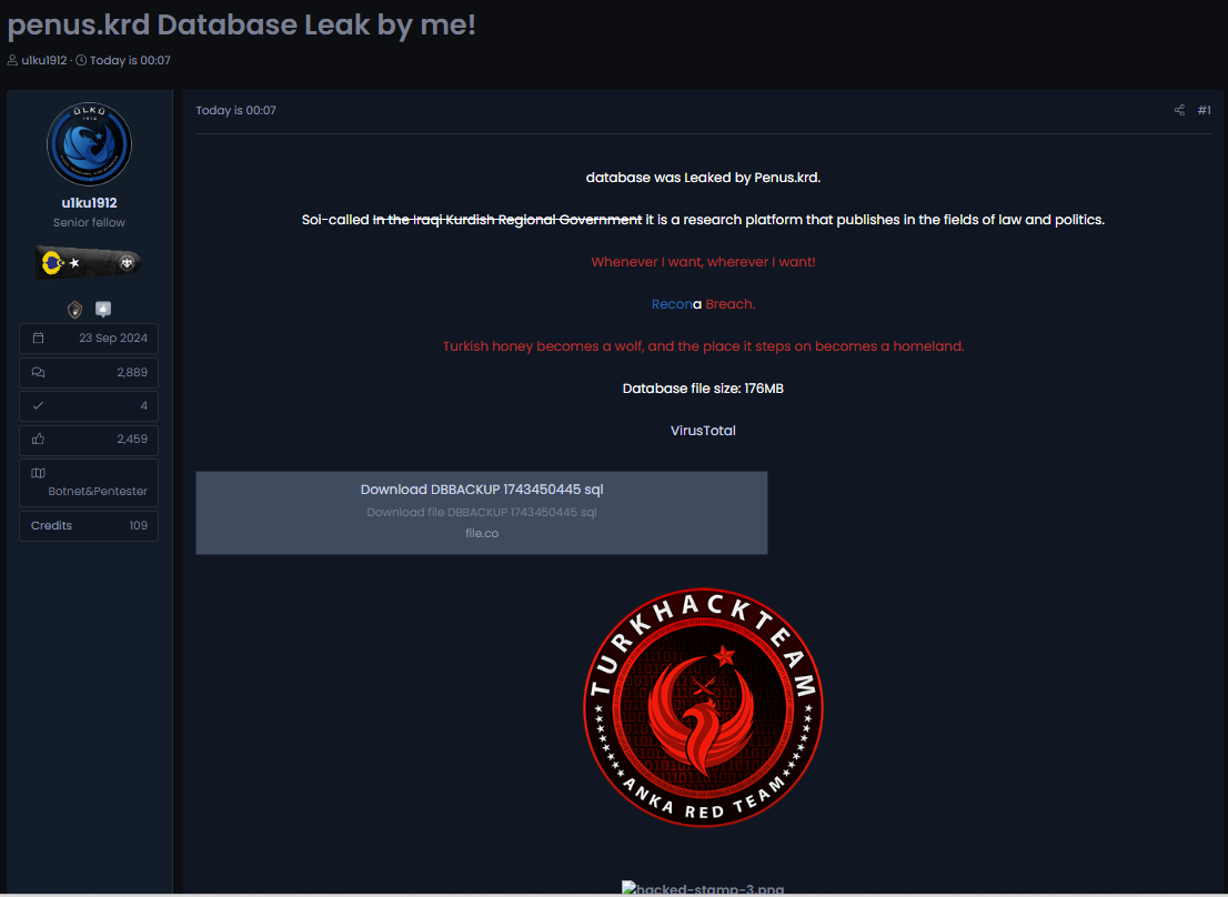Alleged Data Breach of pênûs