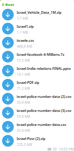Alleged leak of multiple Israeli database