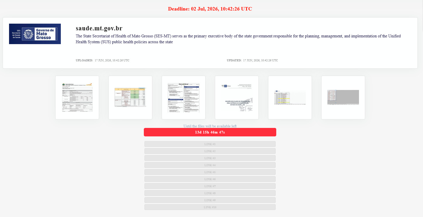 Secretaria de Estado de Saúde de Mato Grosso falls victim to LOCKBIT 5.0 Ransomware