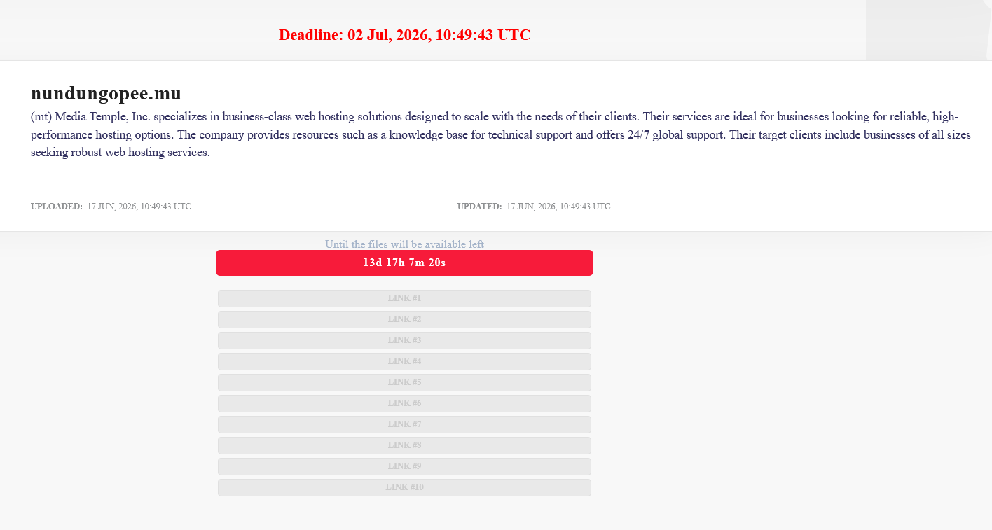 Nundun Gopee Co. Ltd falls victim to LOCKBIT 5.0 ransomware