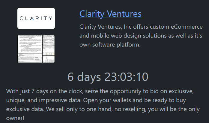 Clarity Ventures成为RHYSIDA勒索软件的受害者