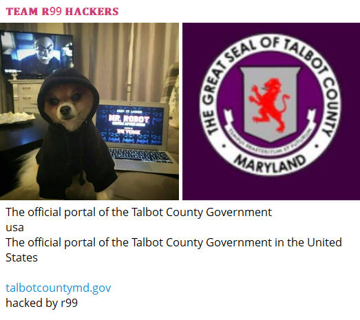 Alleged data breach of Talbot County Government