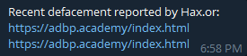 Hax.or targets the website of Academy of Diplomatic and Business Protocol
