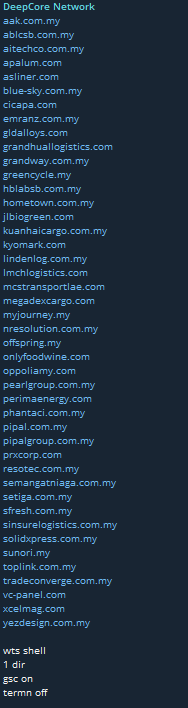 Alleged leak of webshell access to HB LABORATORIES SDN BHD