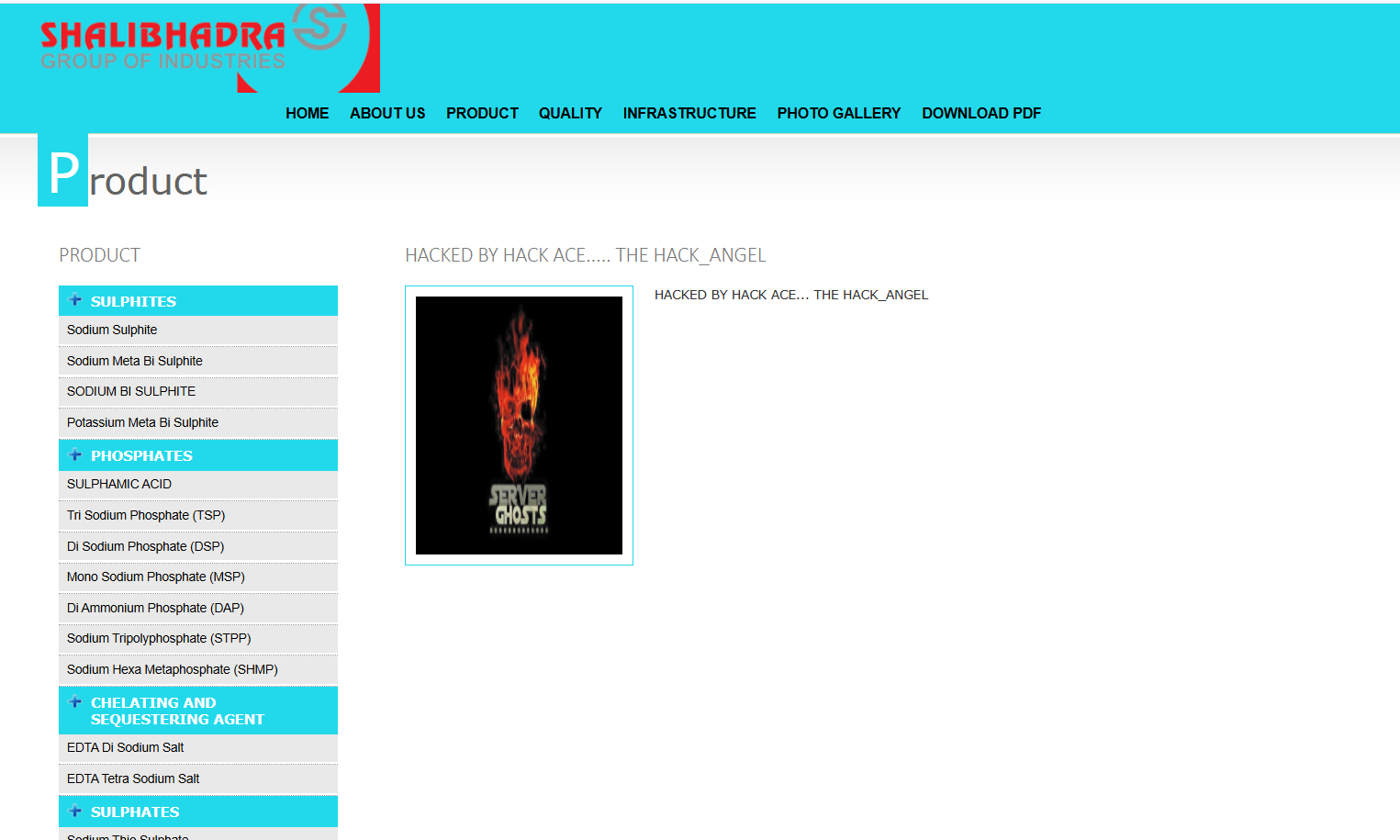 THE HACK_ANGEL targets the website of shalibhadra group