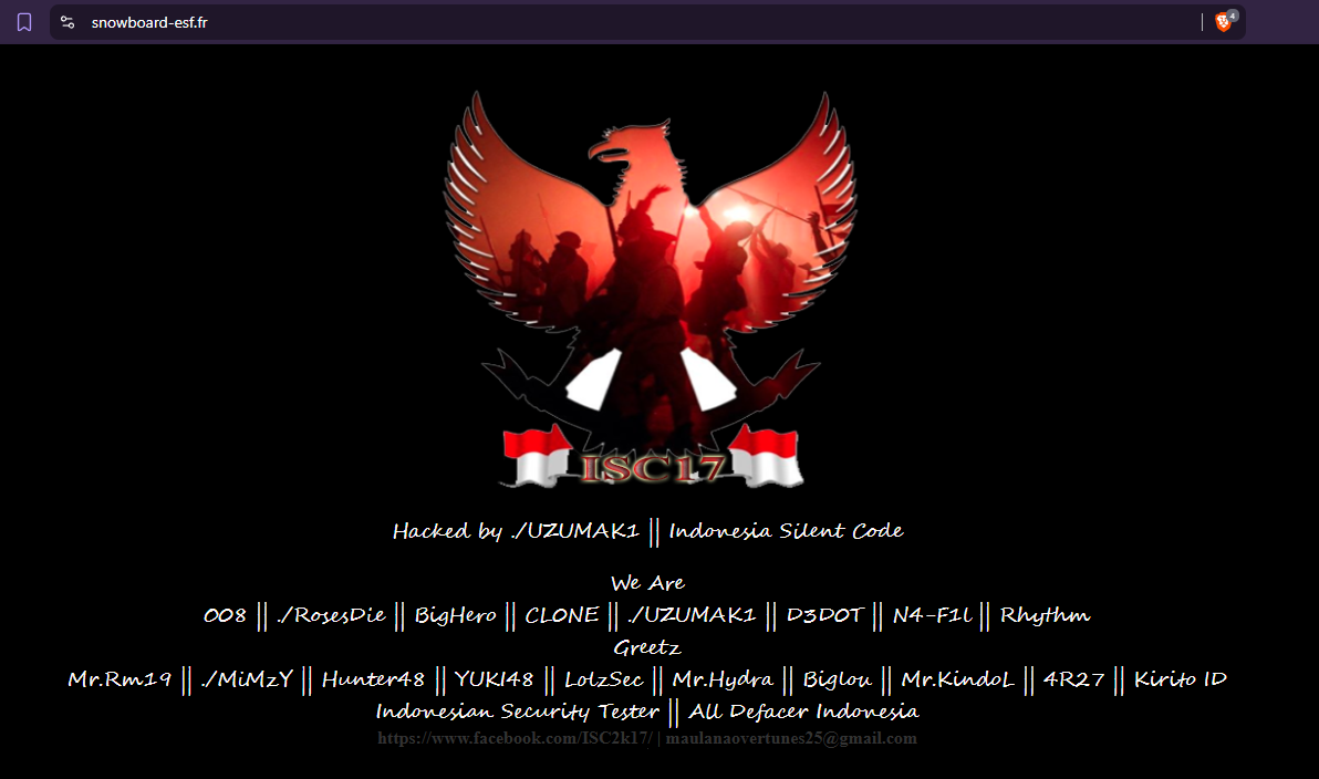 ./UZUMAK1 targets the website of ESF