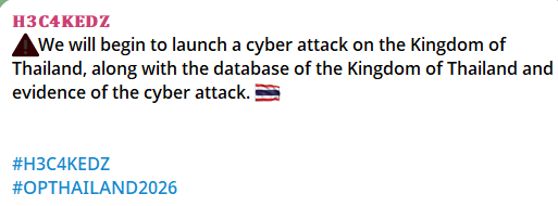 H3C4KEDZ claims to target Thailand
