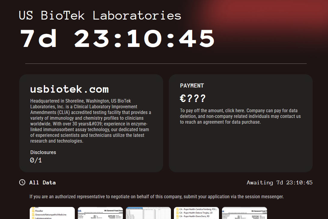 美国BioTek实验室成为Kill Security勒索软件的受害者