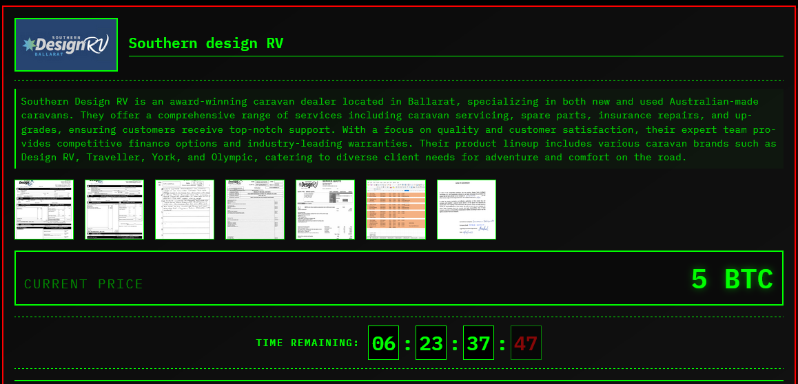 Alleged Data Breach of Southern Design RV
