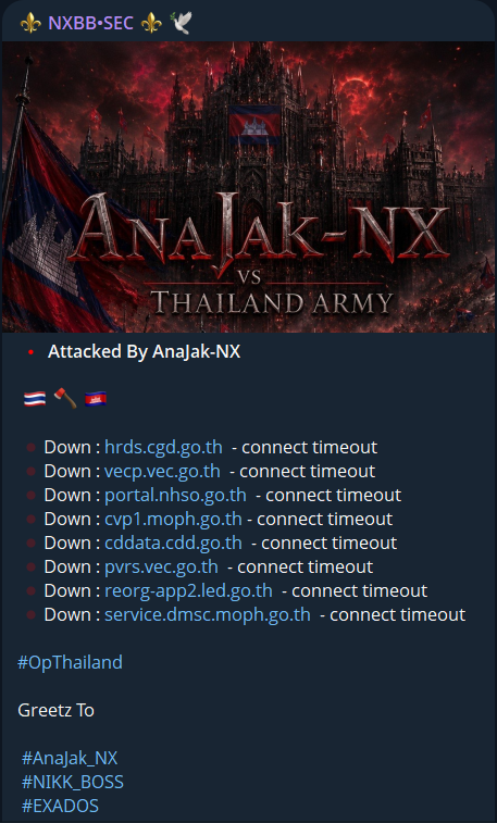 NXBB.SEC targets the website of Thailand’s National Health Security Office