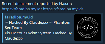 Hax.or targets the website of Faradiba Digital