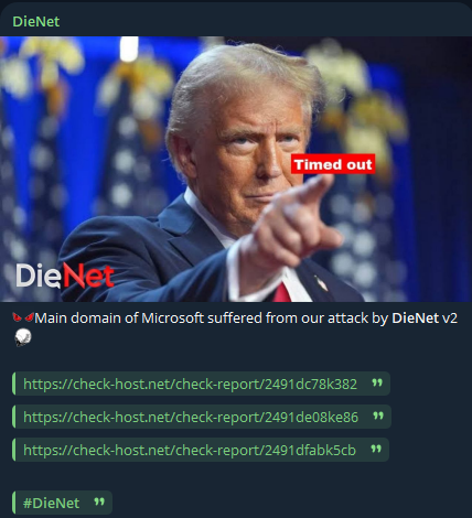 DieNet瞄准微软公司网站