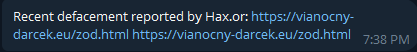 Hax.or targets the website of Vianočný Darček