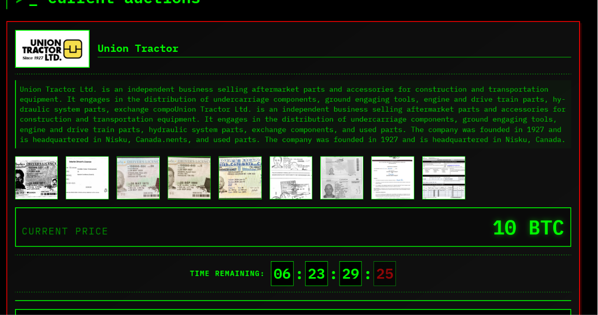 Union Tractor LTD falls victim to CMD Organization ransomware
