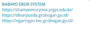 BABAYO EROR SYSTEM targets the website of T. Zhamanmurynov General Secondary School