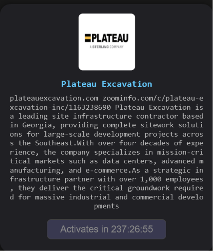 Plateau Excavation Inc falls victim to The Gentlemen ransomware